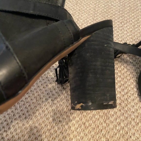 Sam Edelman Black Fringe Heels - Picture 3 of 14